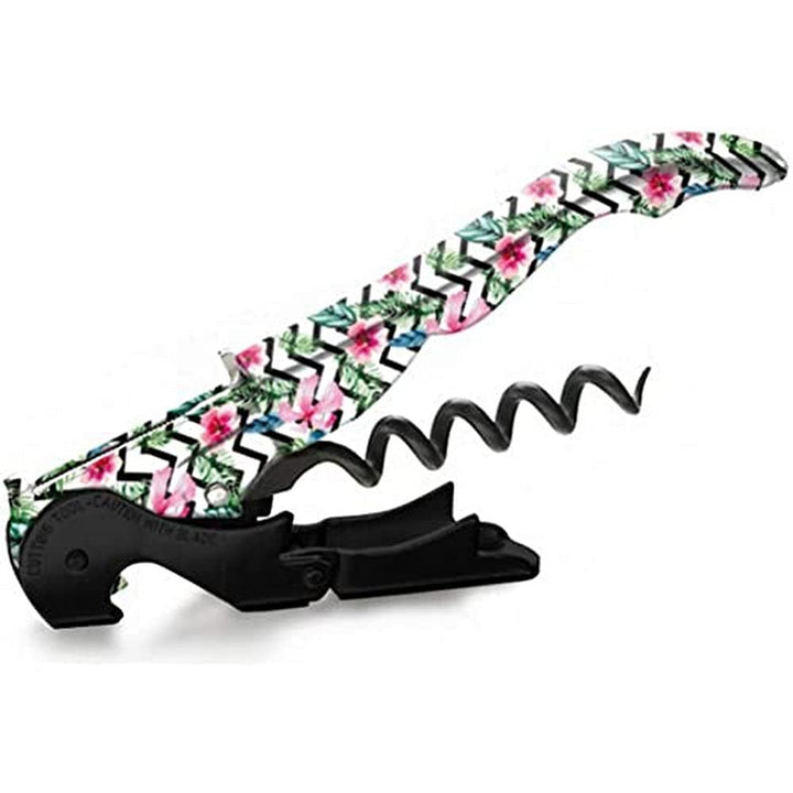 Pulltap's Genuine Korkenzieher, Blumenmotiv, Schwarz