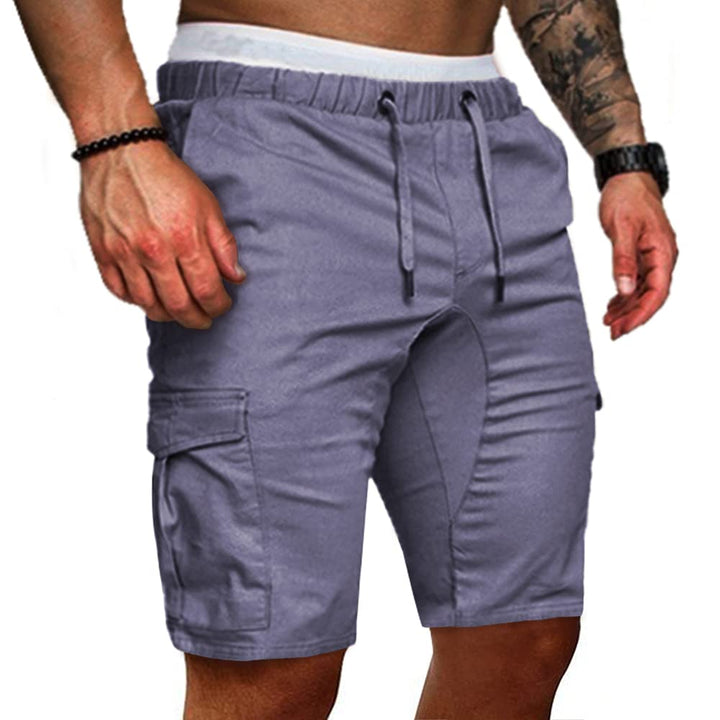 Herren Shorts Sommer Chino Jeans Kurze Hosen Stretch Jogger Cargo Shorts Slim-Fit S 175grau, S 175gr