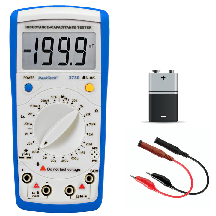 PeakTech LCR-Messgerät, max. 200 µF / 20 H / 20Mohm, 1 Stück, P 3730, Blau Weiss