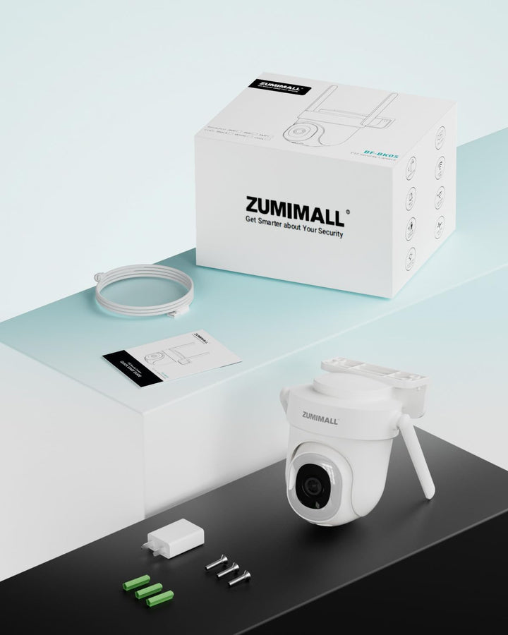 ZUMIMALL 5MP Überwachungskamera Aussen 5G/2,4GHz WLAN Kamera Überwachung aussen Kabelgebunden, 355°/