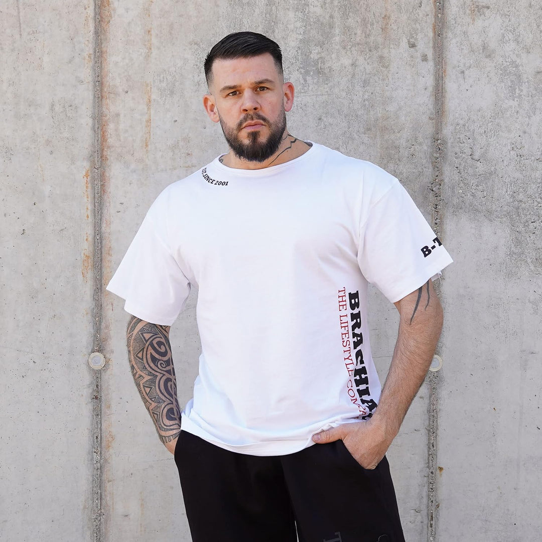 Brachial Premium Herren T-Shirt Gym Loose-Fit - für Freizeit Bodybuilding Workout Gym Kraftsport Fit