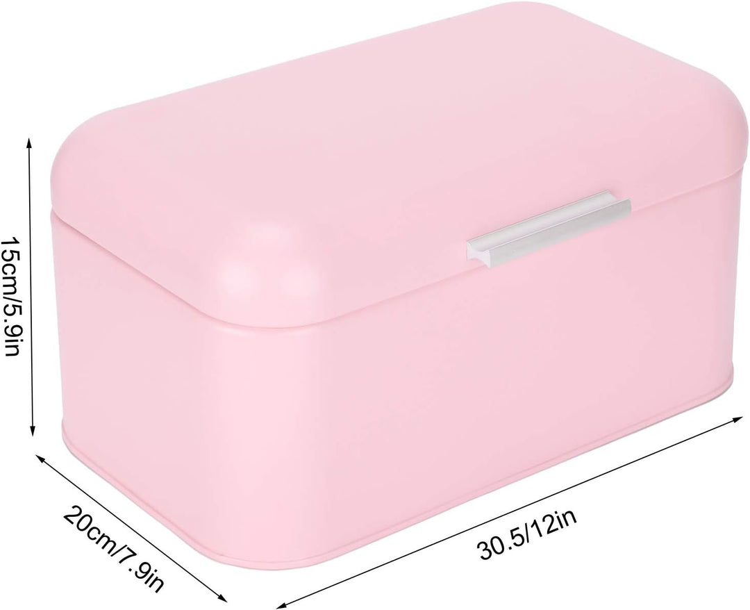 Brotkasten aus Metall,toastbrot aufbewahrungsbox, rosafarbener Brotkasten aus Schmiedeeisen, Aufbewa