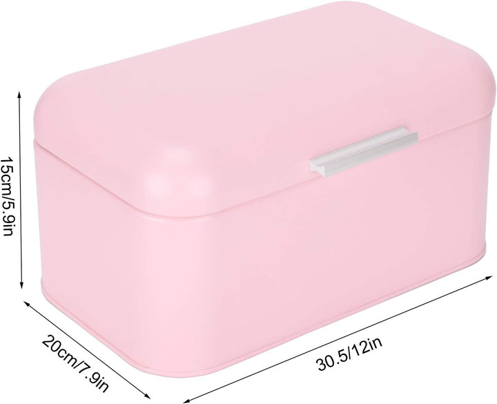 Brotkasten aus Metall,toastbrot aufbewahrungsbox, rosafarbener Brotkasten aus Schmiedeeisen, Aufbewa
