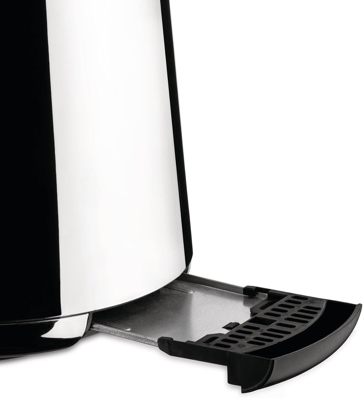 Alessi Toru NE03 B – Elektrischer Designer-Toaster, aus Edelstahl 18-10 und Thermoplastischem Harz,
