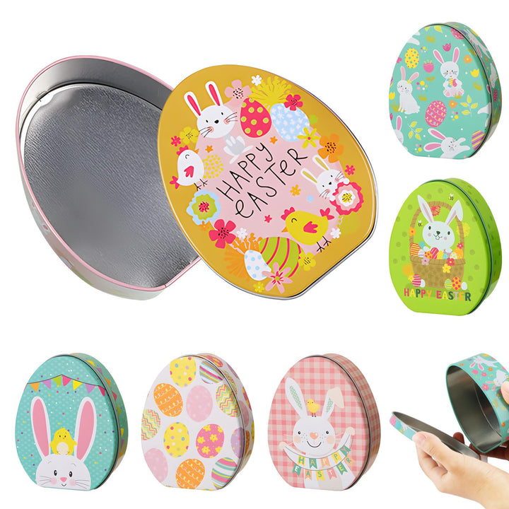 Osterhasen-Keksdosen*6pcs, Ostern Keksdose Gebäckdose mit Deckel, Hase Ostereier Geschenkdose, Oster