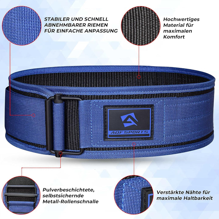 AQF Gewichthebergürtel, 4"/10.2cm Autolock Nylon Gürtel, Functional Training Bodybuilding Fitness Gü
