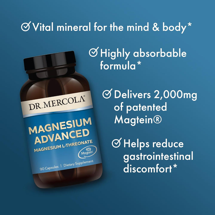 Magnesium L-Threonate (90 Capsules) - Dr. Mercola