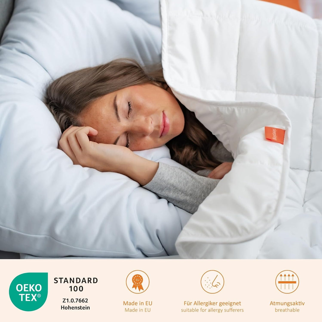 sleepling 195863 Komfort 100 Kopfkissen,, waschbar bis 60 Grad, Made in EU, Füllmengengaranti