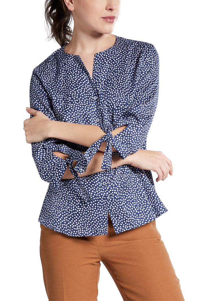 eterna Damen kragenlose Bluse Classic FIT Navy 44_D_3/4