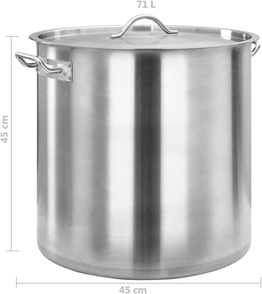 vidaXL Suppentopf mit 2 Griffen Kochtopf Universaltopf Induktion Topf Spaghettitopf Induktionstopf G