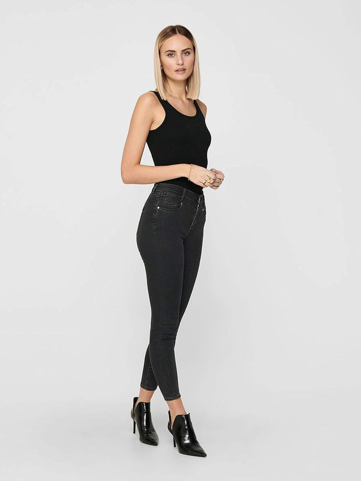 ONLY Damen Onllive Love Long Tank Noos Top S Schwarz (3 X Black), S Schwarz (3 X Black)