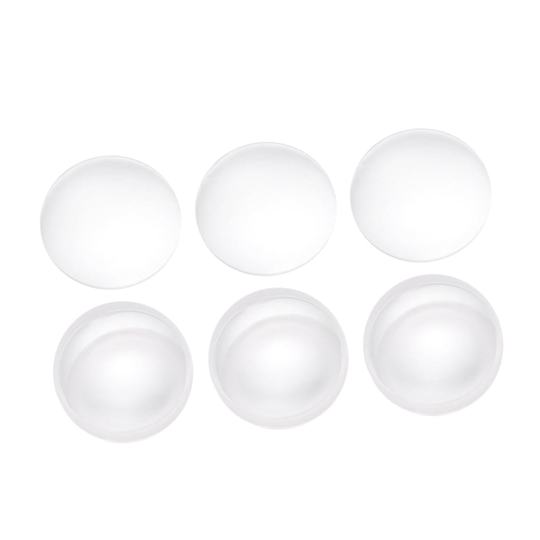 iplusmile 6 Stück Doppelt Konvexe Glaslinsen 42mm Durchmesser Brennweite Geschliffene Kanten Optisch