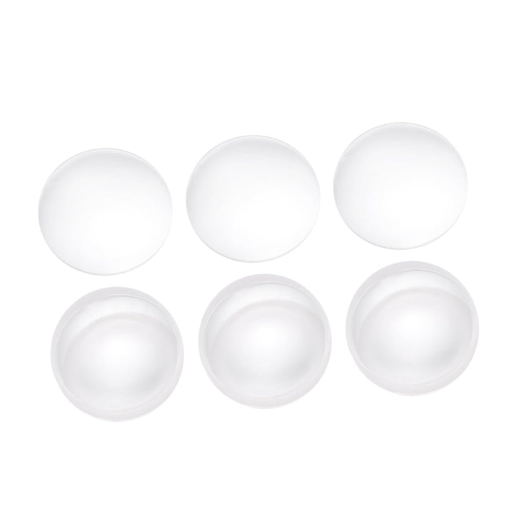 iplusmile 6 Stück Doppelt Konvexe Glaslinsen 42mm Durchmesser Brennweite Geschliffene Kanten Optisch