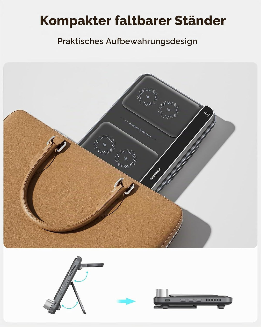 Dual Ladestation für iPhone 17/Air/16/15/14/13/12, Wireless Charger Induktive Ladestation für Apple