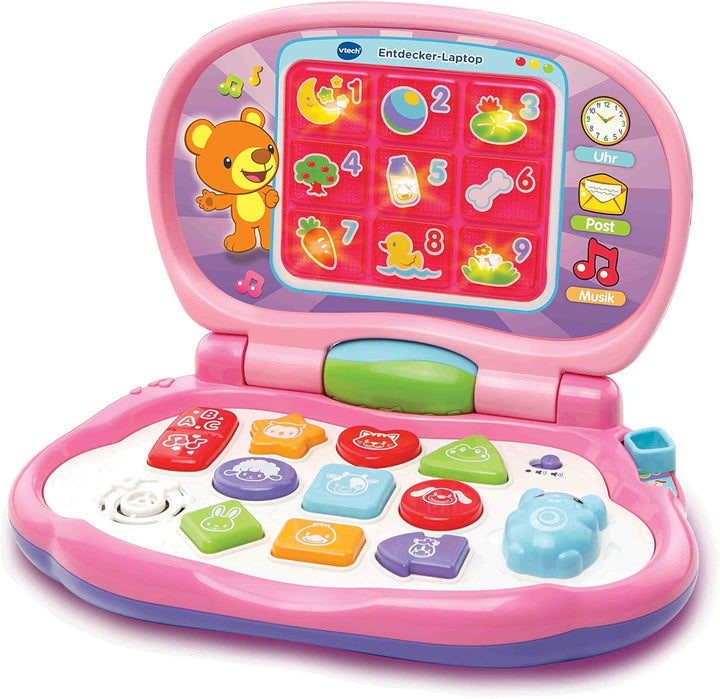VTech Baby Mein 100-Wörter-Buch pink – Interaktives Bilderbuch zum Lernen erster Wörter mit 12 bilin