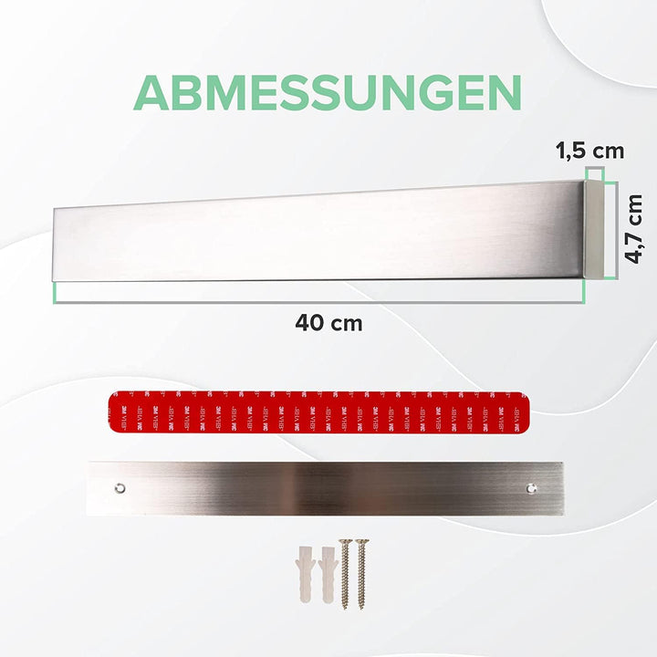 Coninx Magnetleiste Messer 40cm mit hohe Tragkraft | Magnetischer Edelstahl Messerhalter Küchenmesse