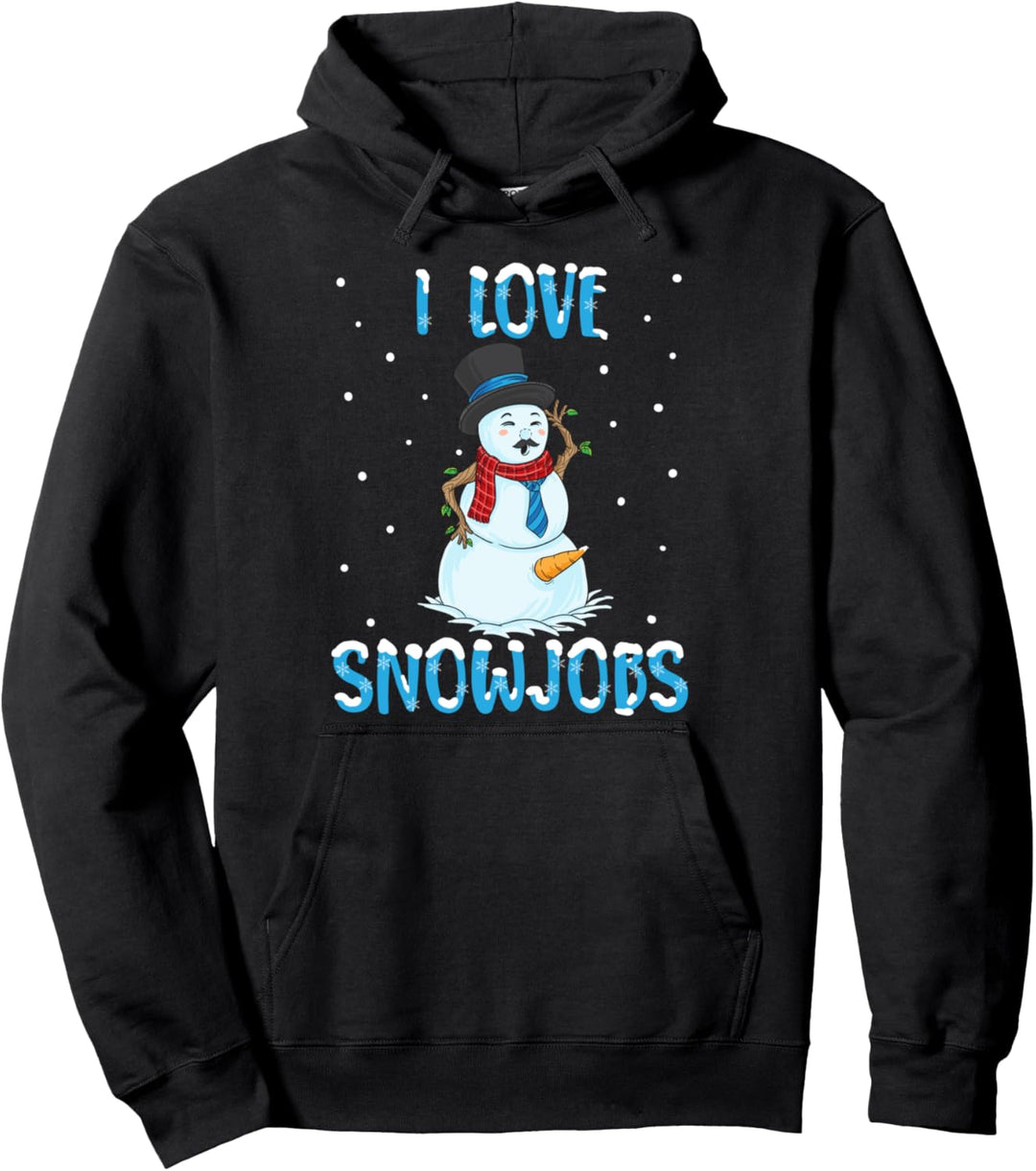 Lustiges I Love Snowjobs Männer Weihnachtsoutfit Geschenk Pullover Hoodie