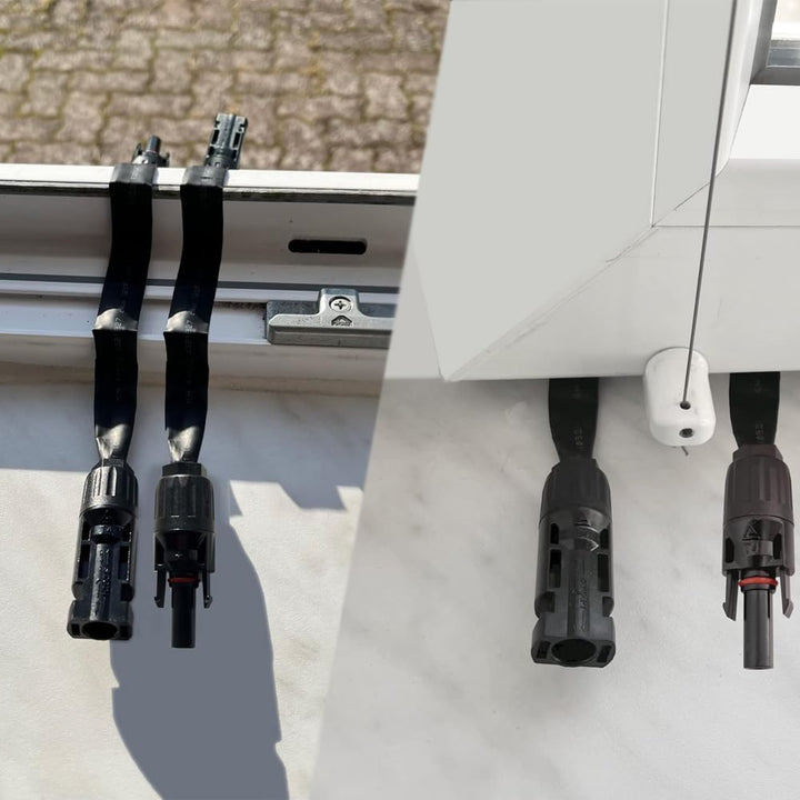 Super Flachkabel,1paar Solar Fensterdurchführung Flach 0.5m Flexibel Kabel IP67 Stecker auf Buchse A