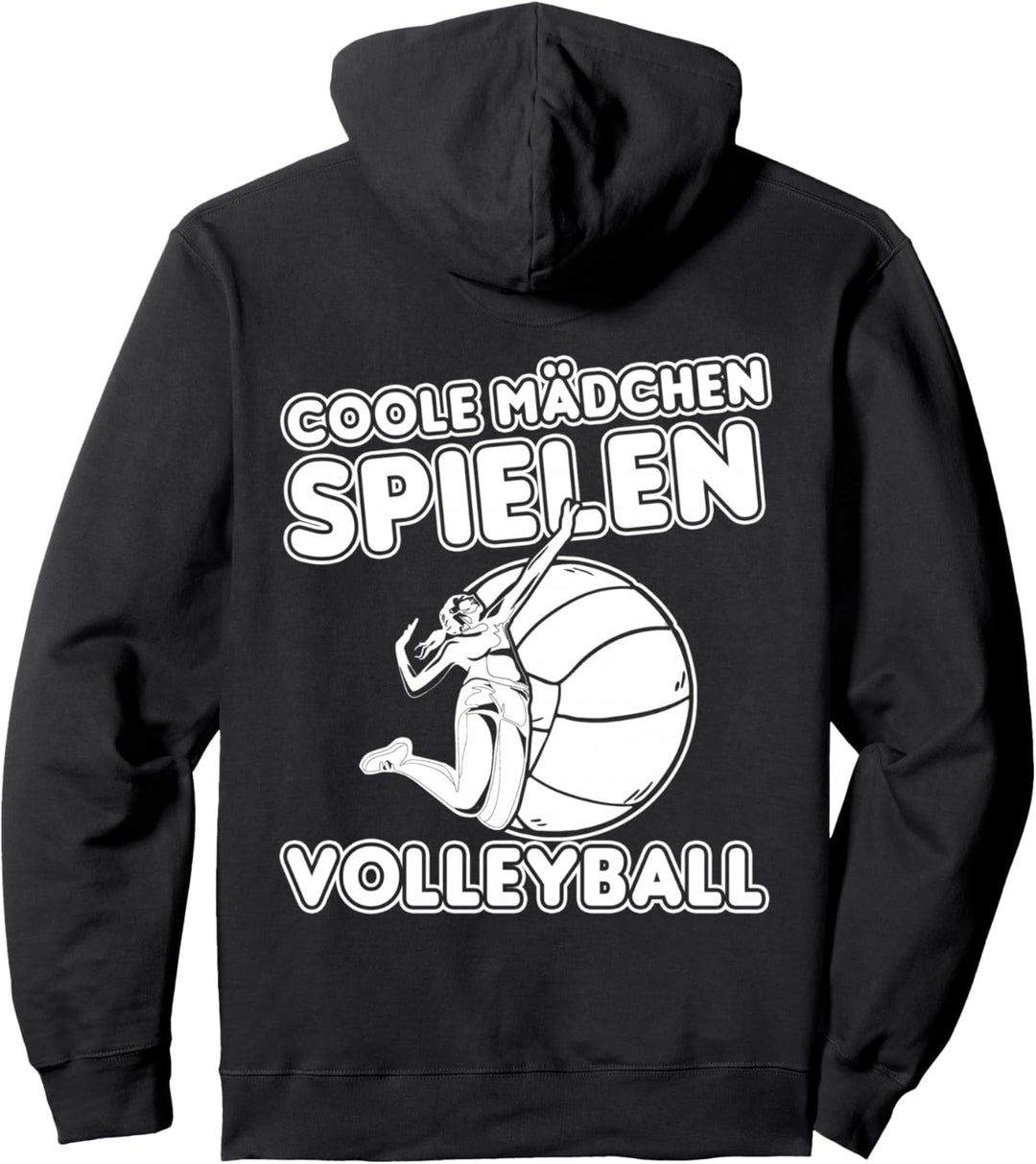 Coole Mädchen Spielen Volleyball Pullover Hoodie