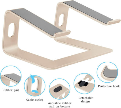 Orionstar Laptop Ständer, Ergonomischer Laptop Stand für Schreibtisch, Aluminium Laptop Halterung mi