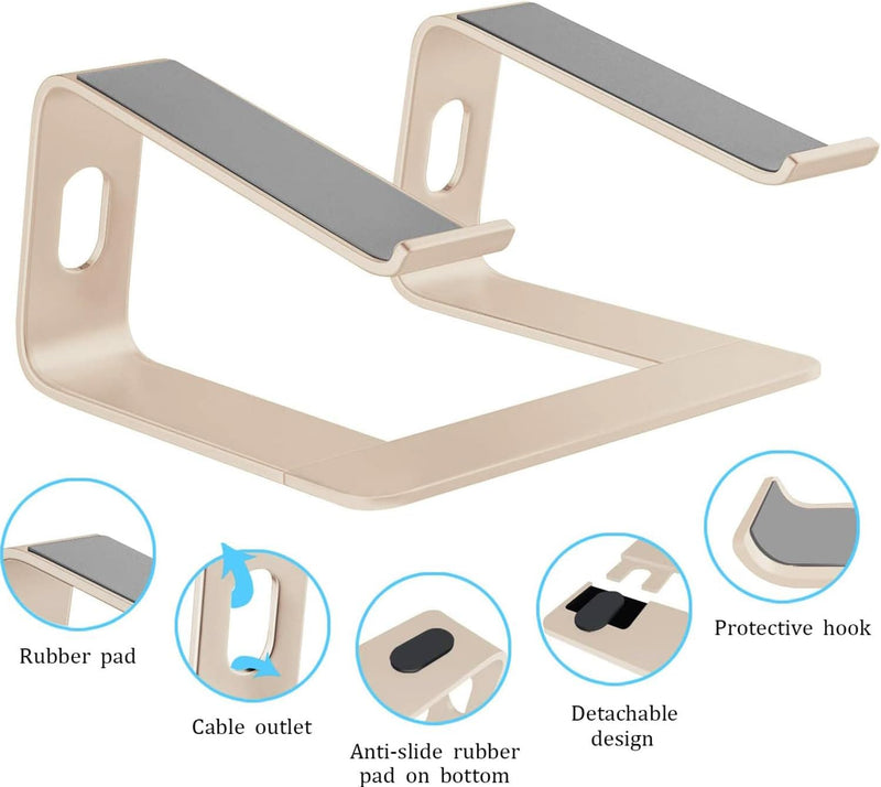 Orionstar Laptop Ständer, Ergonomischer Laptop Stand für Schreibtisch, Aluminium Laptop Halterung mi