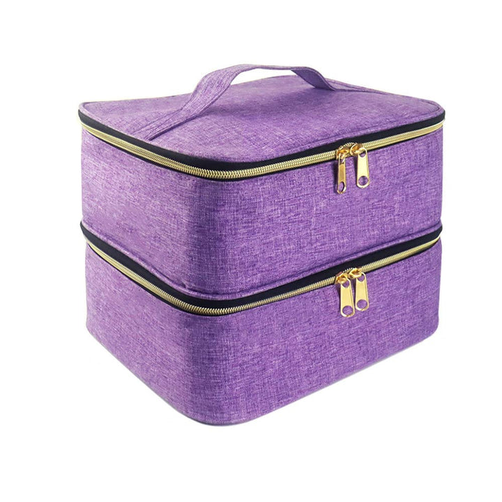 Hosoncovy Nagellack Organizer, abnehmbare 2 lagige Nagellack Aufbewahrungstasche, Nagellack Reise Tr