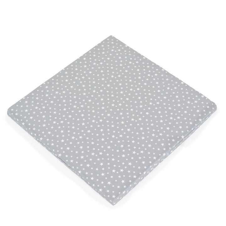 Moni Laufgittermatratze Comfort 88 x 88 x 5 cm, Babybettmatratze, Bezug waschbar, Farbe:grau Sterne,