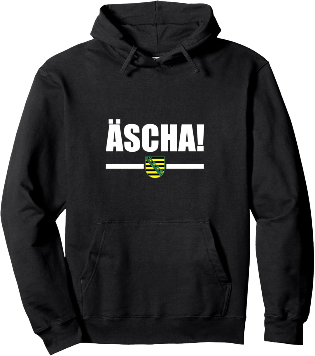Äscha sächsischer Dialekt Sachsen Wappen Ossi Geschenk Pullover Hoodie