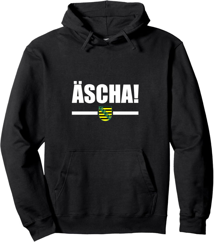 Äscha sächsischer Dialekt Sachsen Wappen Ossi Geschenk Pullover Hoodie
