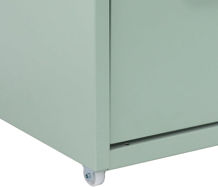 OUKANING Mobiler Aktenschrank mit 5 Schubladen & Rollen - Rollcontainer aus Metall, 50kg Traglast Sc