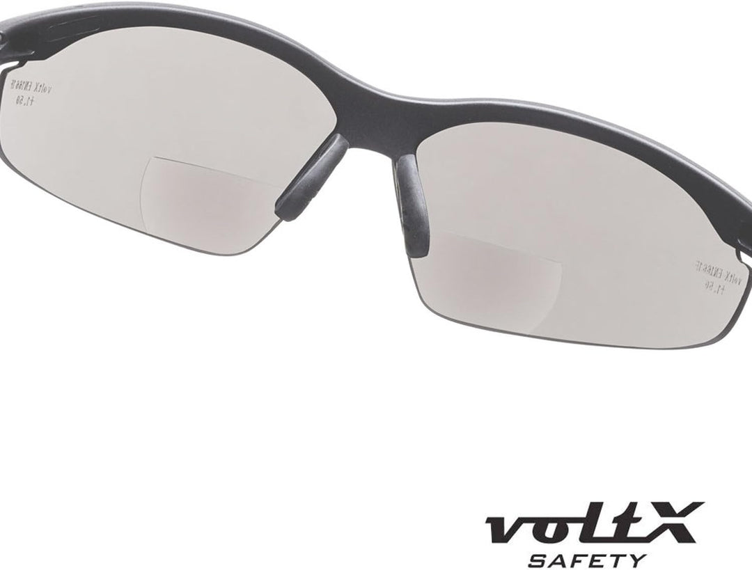 voltX 3 x Constructor' BIFOKALE Schutzbrille mit Lesehilfe (+3.0 Dioptrie klare, gelbe & rauchgraue