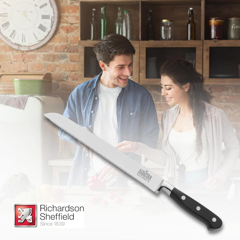 Richardson Sheffield V SABATIER Brotmesser | 22 cm lange Klinge | gehärteter Klingenstahl | Kunststo