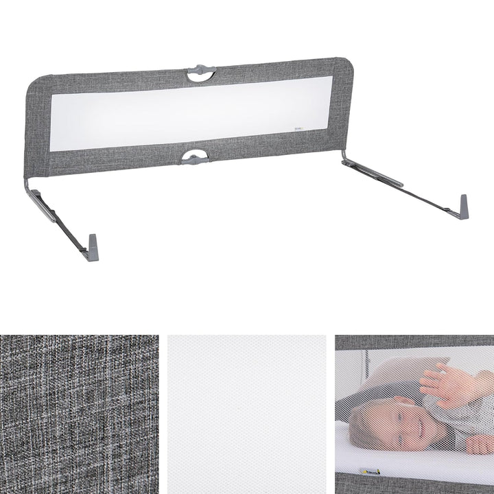Hauck Bettschuztgitter Sleep N Safe Plus XL, Grosser Rausfallschutz Bett für Babys und Kinder im Elt