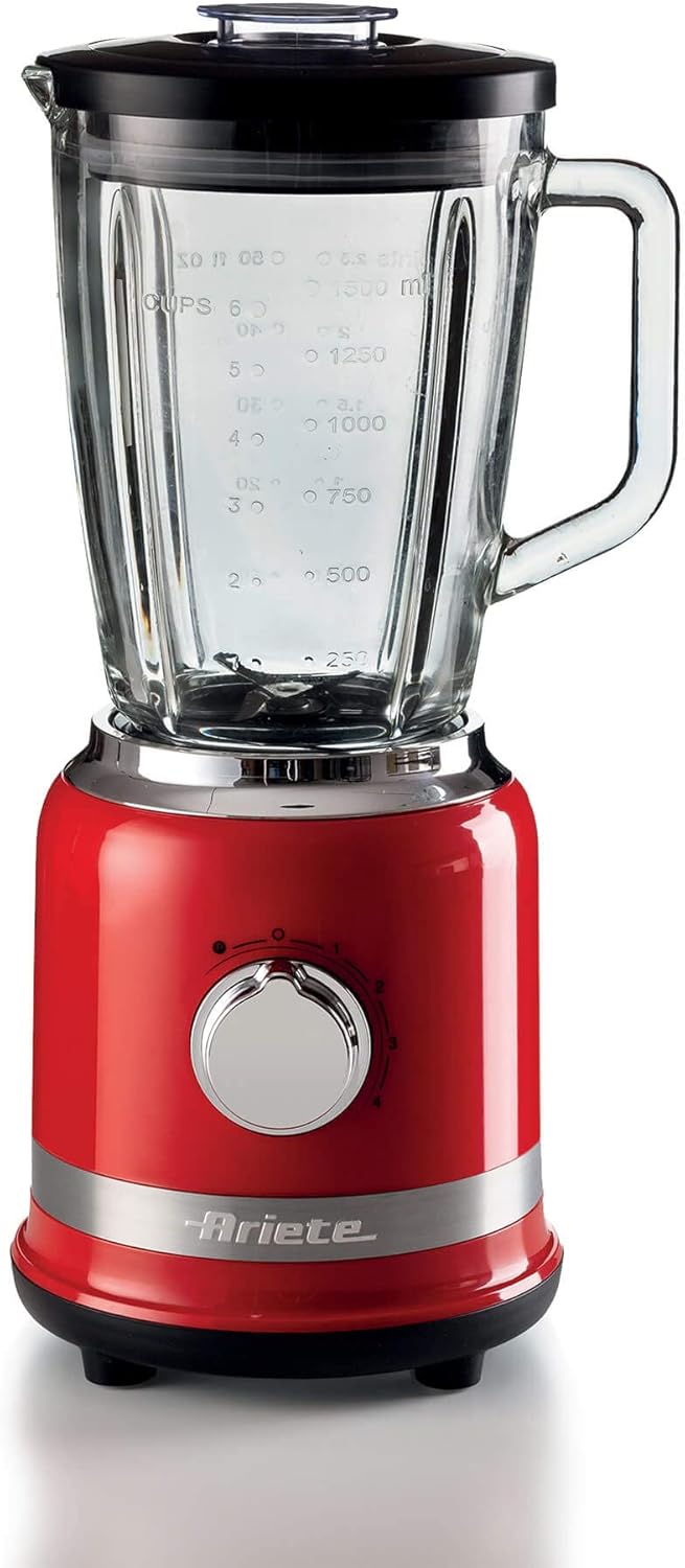 Ariete 585 Modern Standmixer, 1000 W, 1,5 L Fassungsvermögen, 4 Geschwindigkeiten + Pulse-Funktion,
