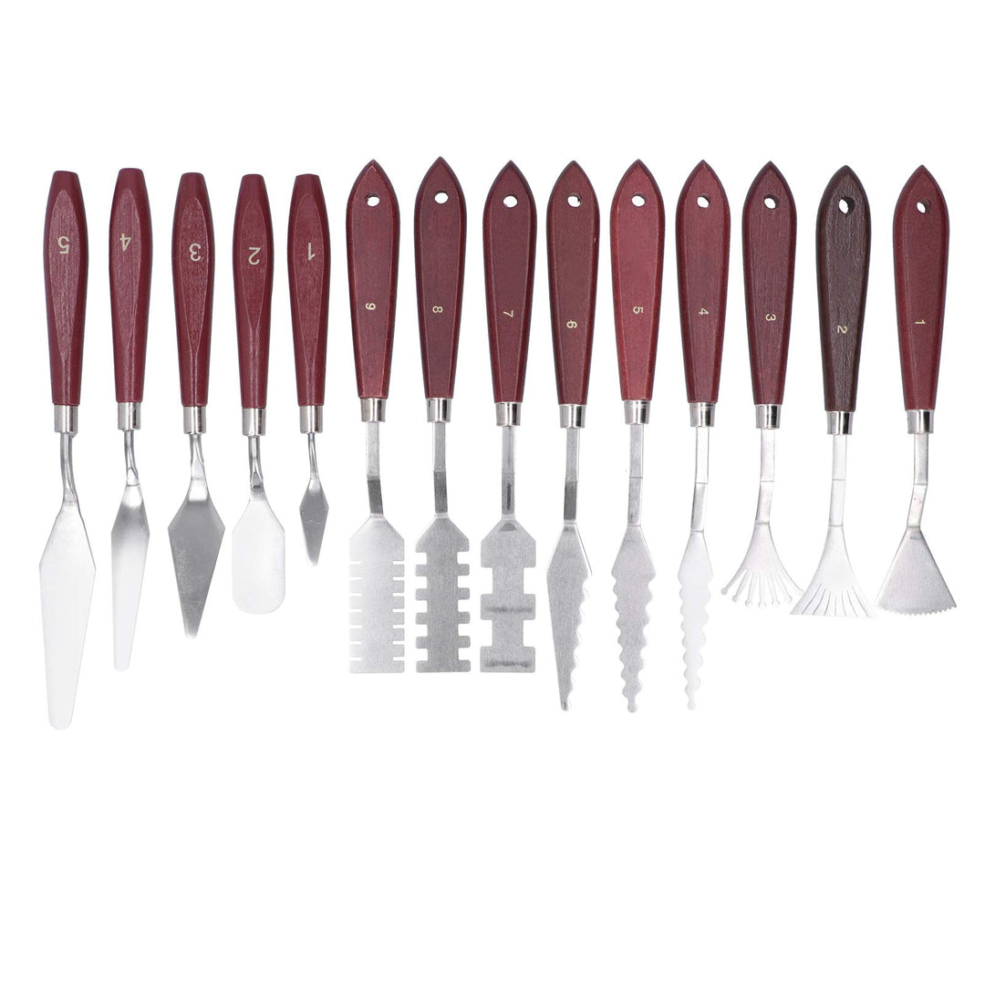 14Pcs Spachtel Edelstahl, Malspachtel für Acrylfarben, Malerei Spatel Palettenmesser, Malerei Mischs