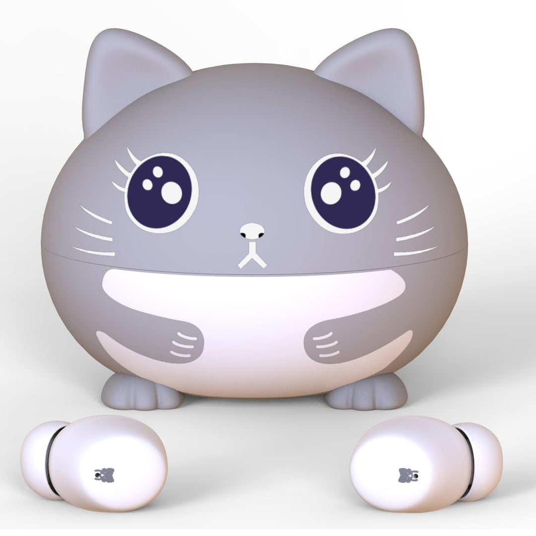 Kinder Kopfhörer Bluetooth, 30 Stunden Spielzeit, Niedliche Katze, Sichere Lautstärke 85 dBA, Blueto