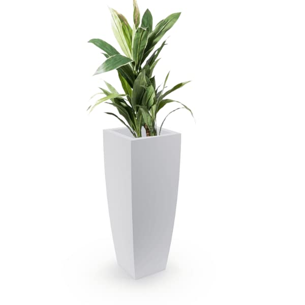 Forvega, Juno Blumentopf, Pflanzgefäss, hoher Topf ohne RegalBlumenständer, Übertopf, Asymmetrischer