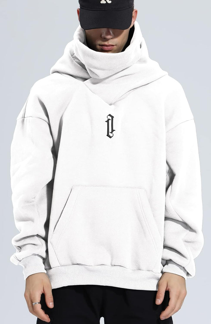 Eocicvvi Pullover Herren Rollkragen Hip Hop Fleece Pulli Kapuzenpullover Hoodie Sweater Sweatshirt M