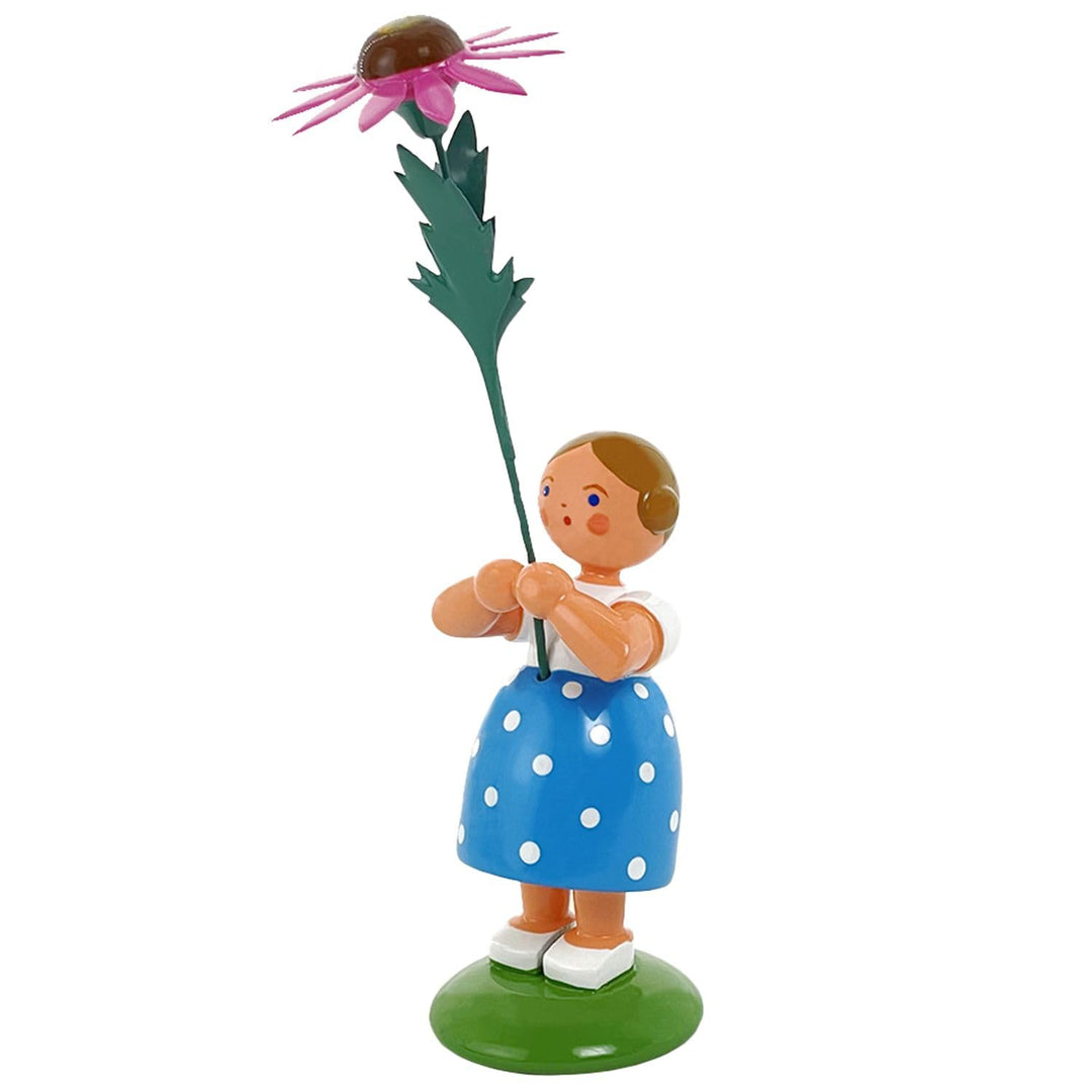 Seiffener Volkskunst Jan Legler | Sommerblumenmädchen Blumenkinder | Handwerkskunst aus dem Erzgebir