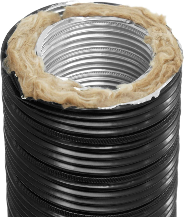 raik Therm Flex Aluflexrohr isoliert für Aussenluft-Anschluss Ø 100 mm Länge 0,75 m schwarz doppelwa