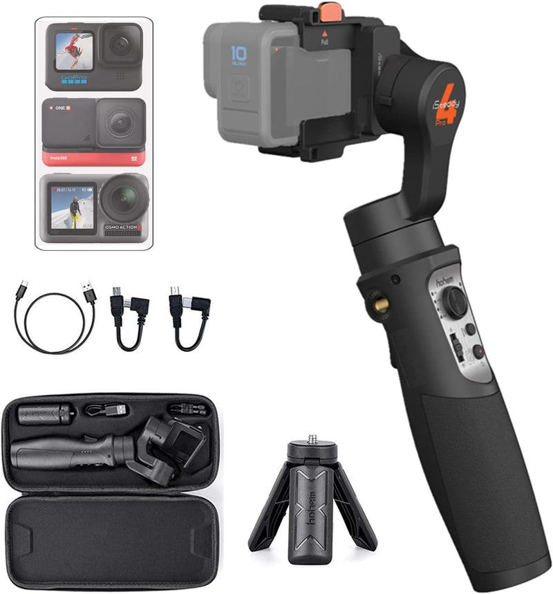 Hohem iSteady Pro 4 Action-Kamera Gimbal 3-Achse Spritzwassergeschützter Stabilisator für GoPro Hero
