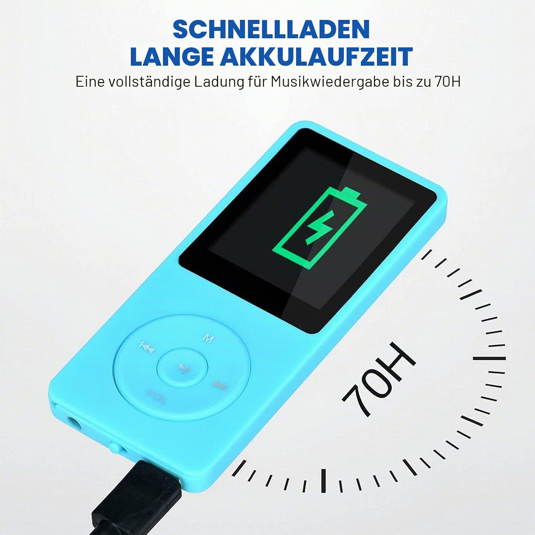 MP3/MP4 Digitaler Musik-Player, Lychee Upgrade 8 GB Tragbarer HiFi Verlustfreier Sound Musik-Player