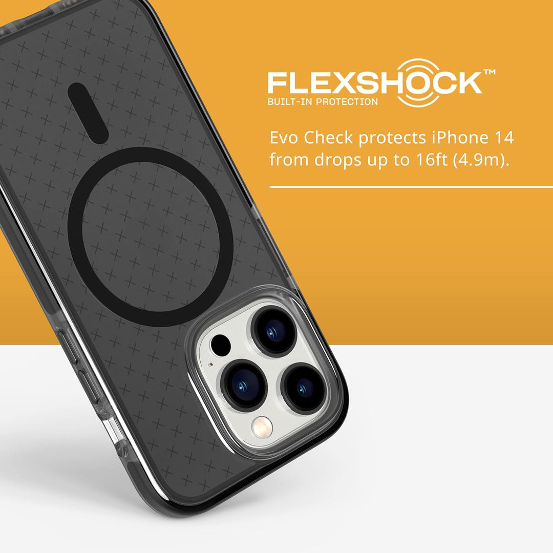 tech21 iPhone 14 Pro Evo Check kompatibel mit MagSafe® - Stossdämpfende &amp; schlanke Schutzhülle mit 4