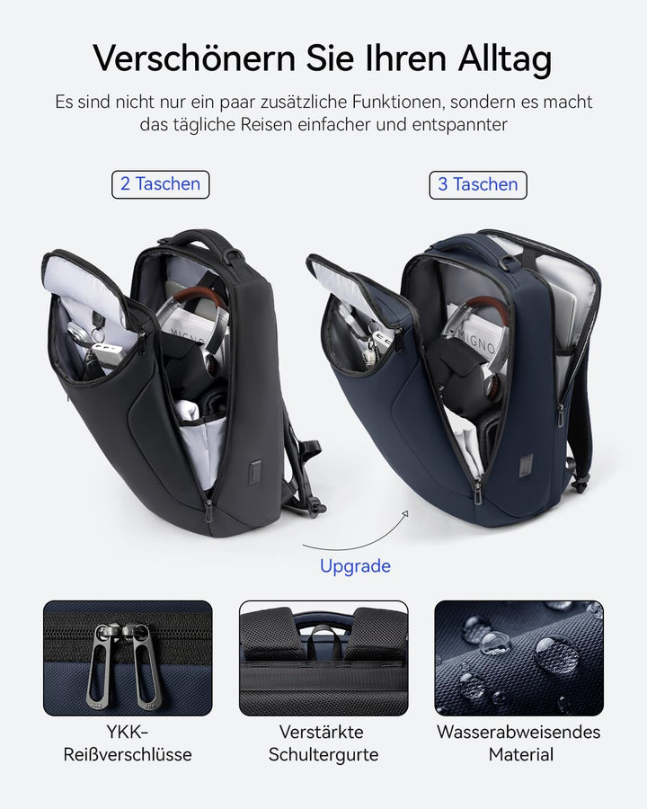 MARK RYDEN Grosse Kapazität Laptop Rucksack mit 17.3 Zoll/15.6 Zoll für Männer Multifunktionsrucksac
