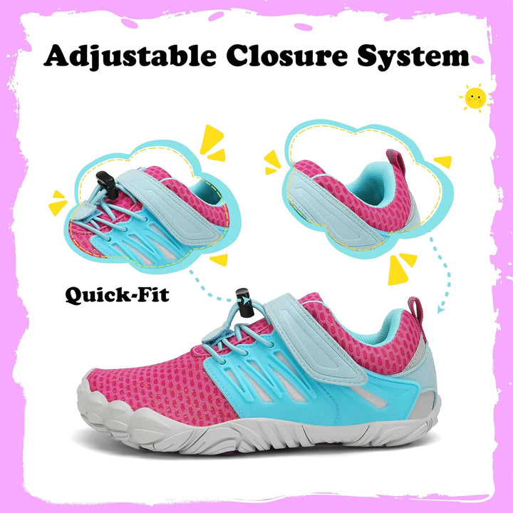 SAGUARO Jungen Mädchen Barfussschuhe Atmungsaktiv Badeschuhe für Kinder Gr.24-36 35 EU Rosa, 35 EU R