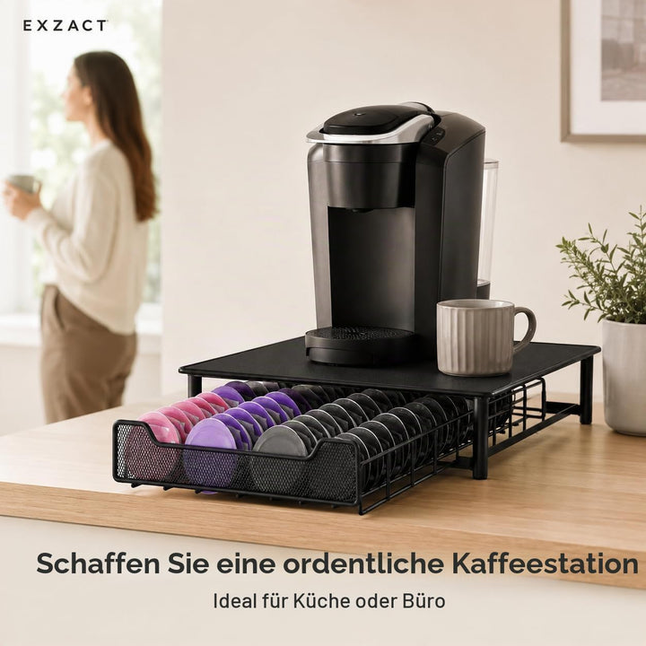EXZACT Kaffeekapselschublade, kompatibel mit Tassimo-Pads, die Schublade wird nicht von Tassimo verk