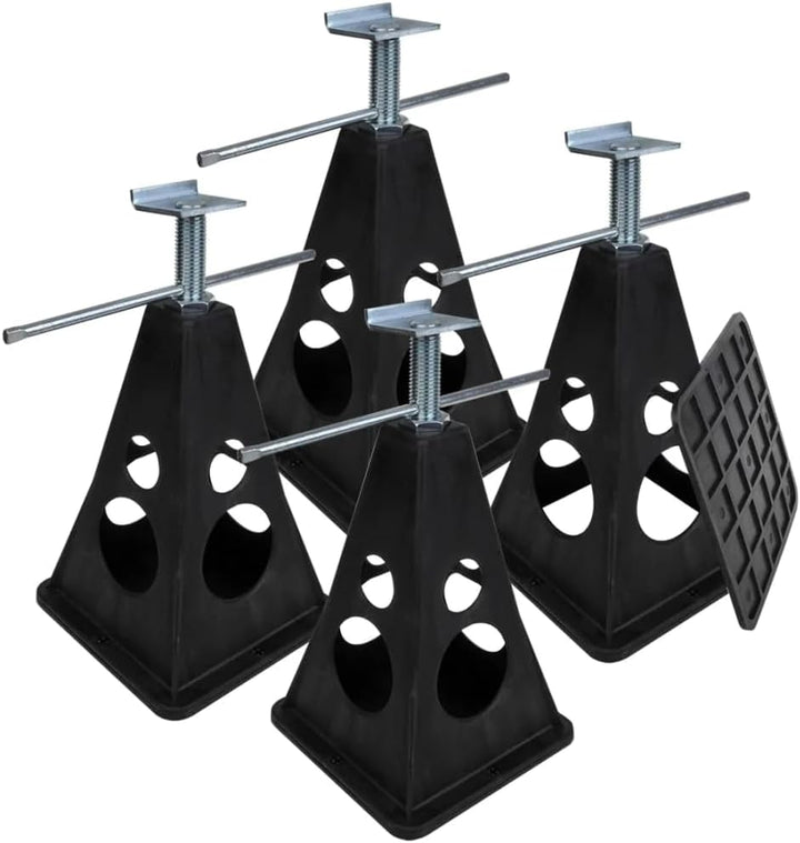 ProPlus 360808 4 x Stützböcke, höhenverstellbar mit Auflageplatte aus Kunststoff max. 750kg Traglast