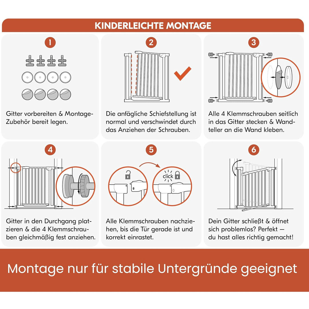 Hauck Türschutzgitter / Treppenschutzgitter für Kinder Open N Stop KD Safety Gate inkl. 21 cm Verlän