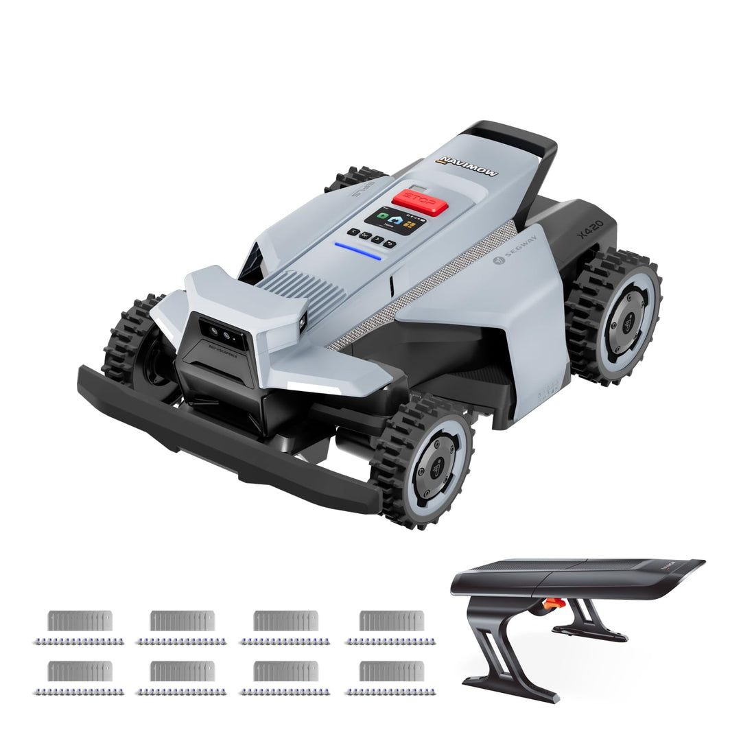 Segway Navimow X420 Mähroboter mit Garage X + 8 Sätze Klinge (separater Versand), für 2000 ㎡, Zero-T