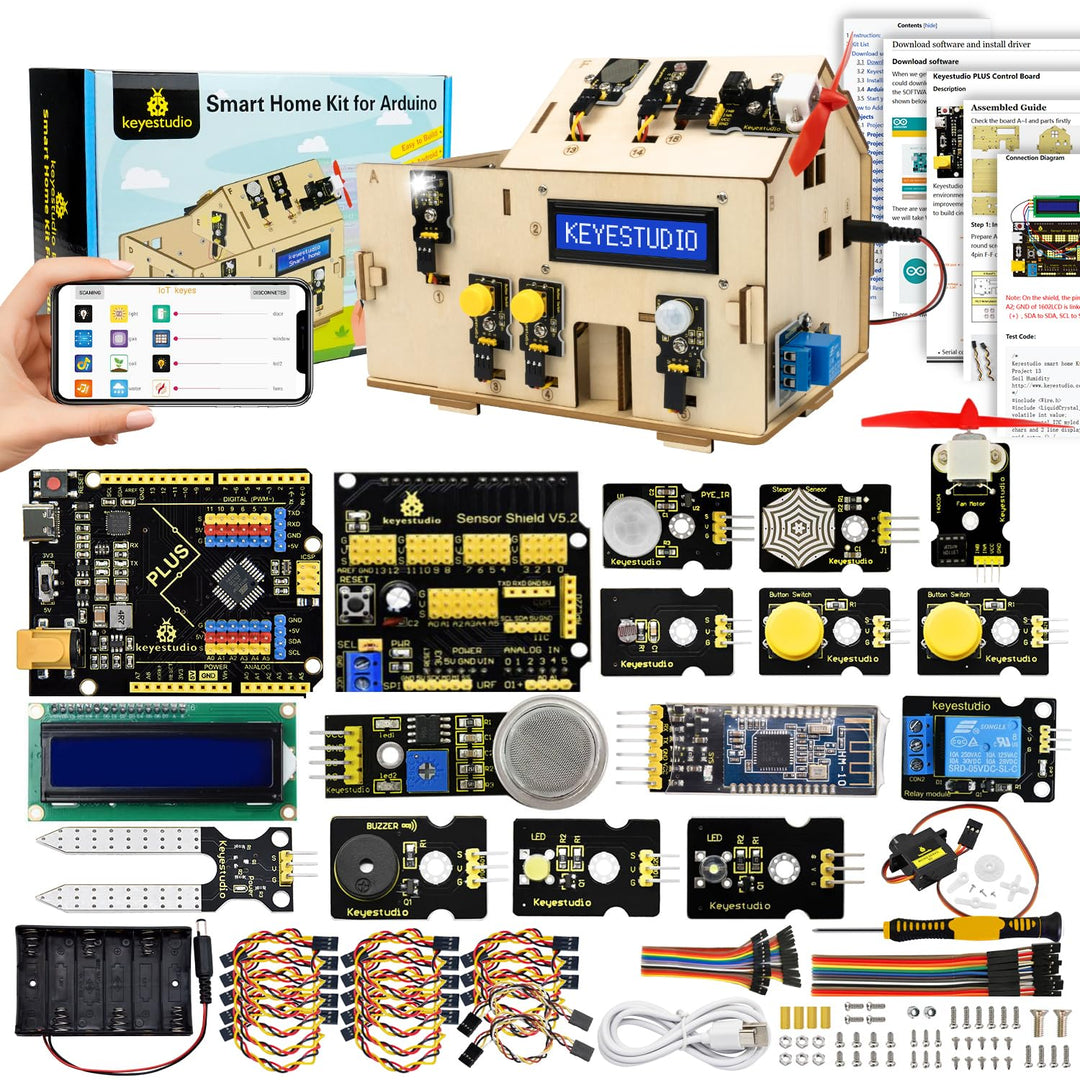 KEYESTUDIO Smart Home Kit Ultimate Starter Kit, Kompatibel mit Arduino IoT Vollständigster Elektroni